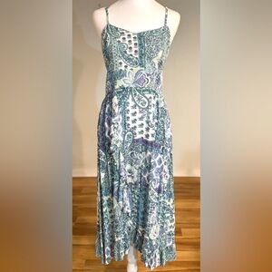 NWT, Angie Midi Dress, Paisley Floral with Smocked Bodice, Size M